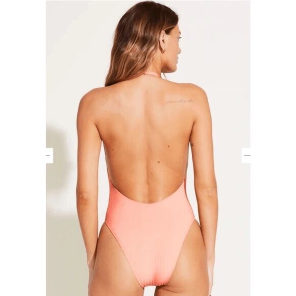 Vitamin A Womens Swimsuit XS Pink Alia One piece Coral Ecorib New Without Tag - Picture 9 of 9